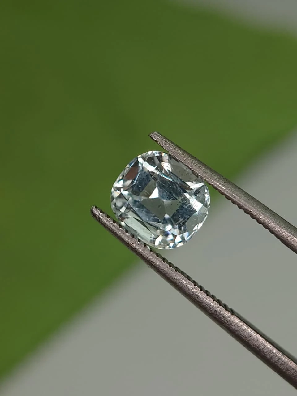 1.6ct Cushion Faceted Natural Aquamarine from Skardu Pakistan — view 4